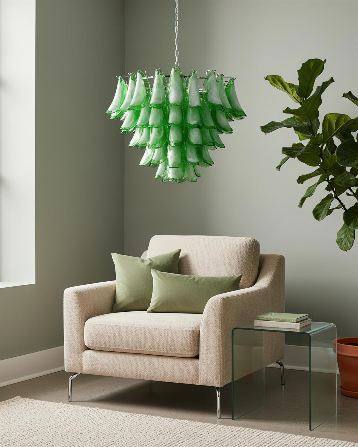 Emily Petal Glass Chandelier — product view 2