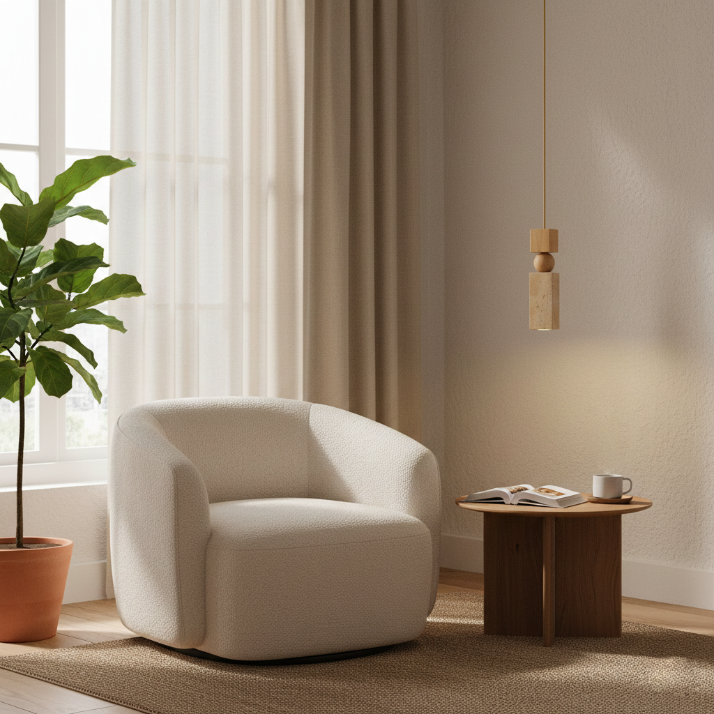 Fables Travertine Pendant Lamp — product view 11