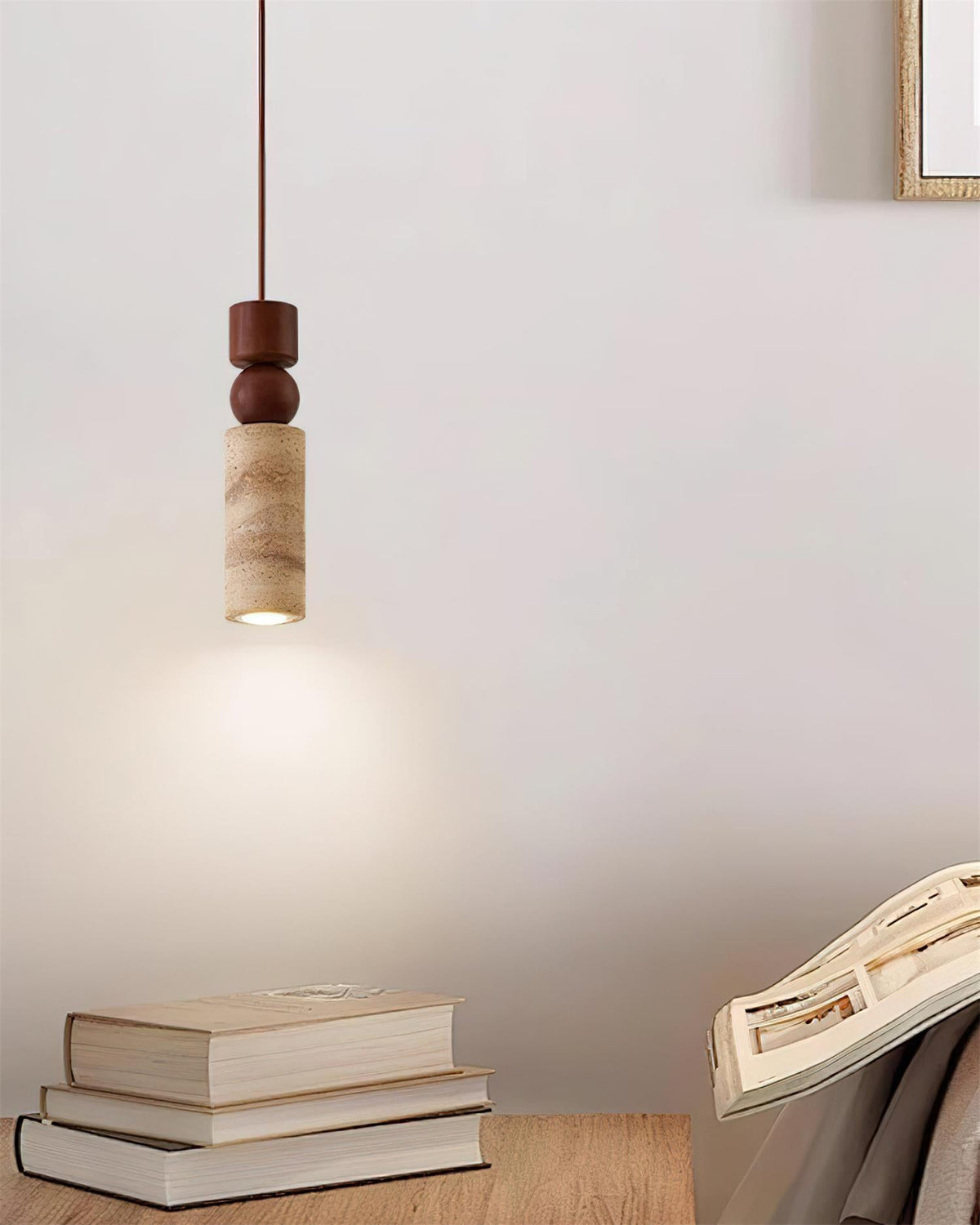 Fables Travertine Pendant Lamp — product view 18