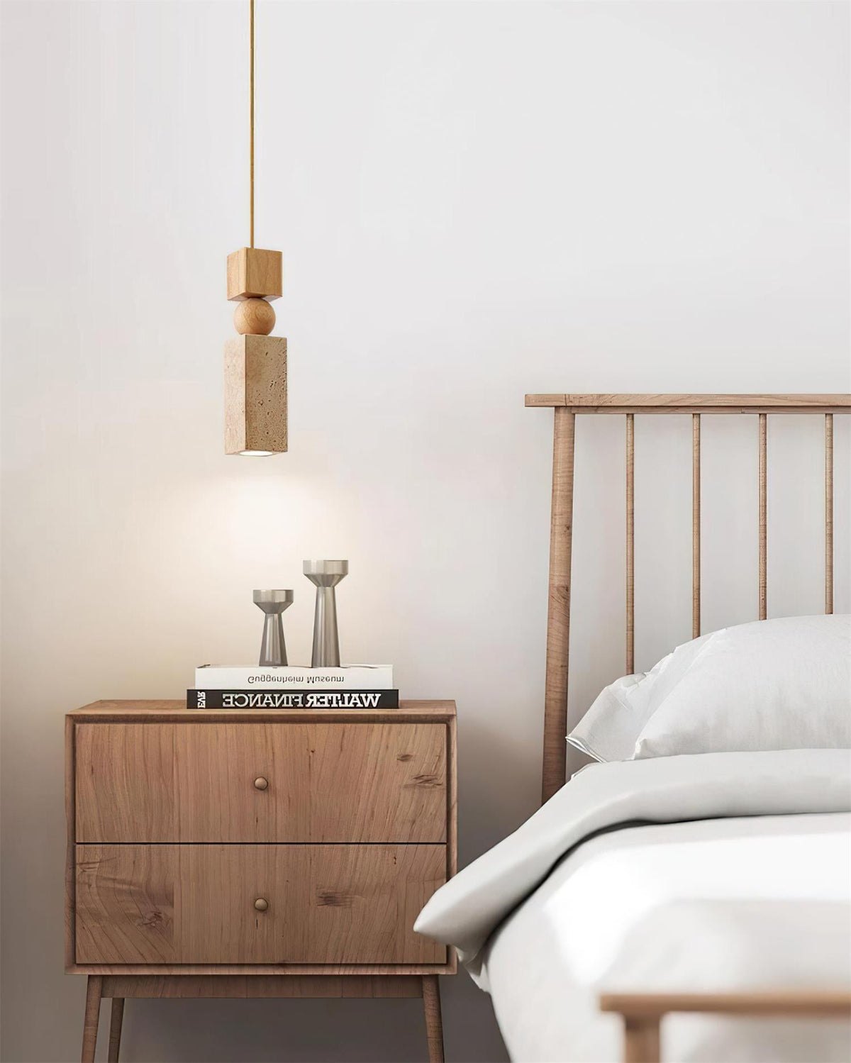 Fables Travertine Pendant Lamp — product view 19