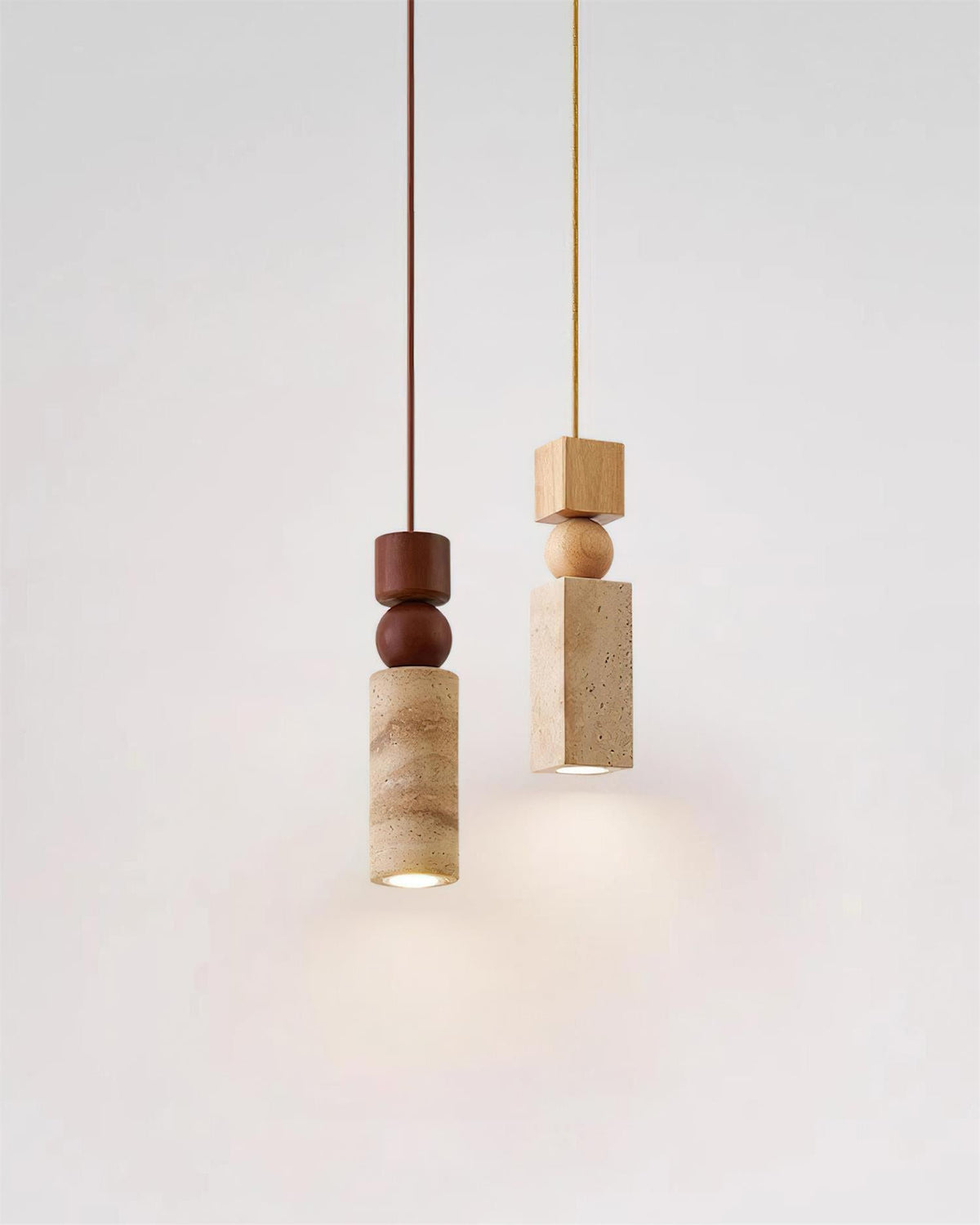 Fables Travertine Pendant Lamp — product view 3