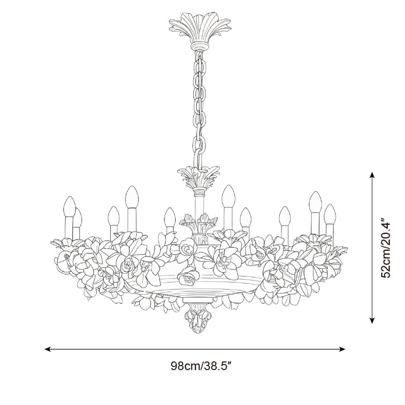 Florentine Petals Metal Chandelier — product view 7