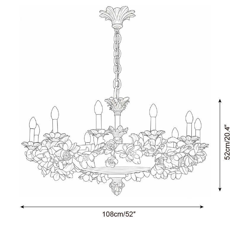 Florentine Petals Metal Chandelier — product view 8