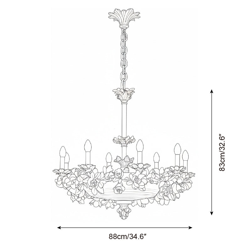Florentine Petals Metal Chandelier — product view 9
