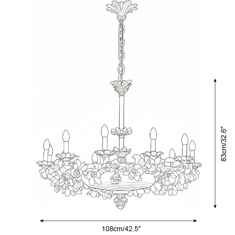 Florentine Petals Metal Chandelier — product view 11