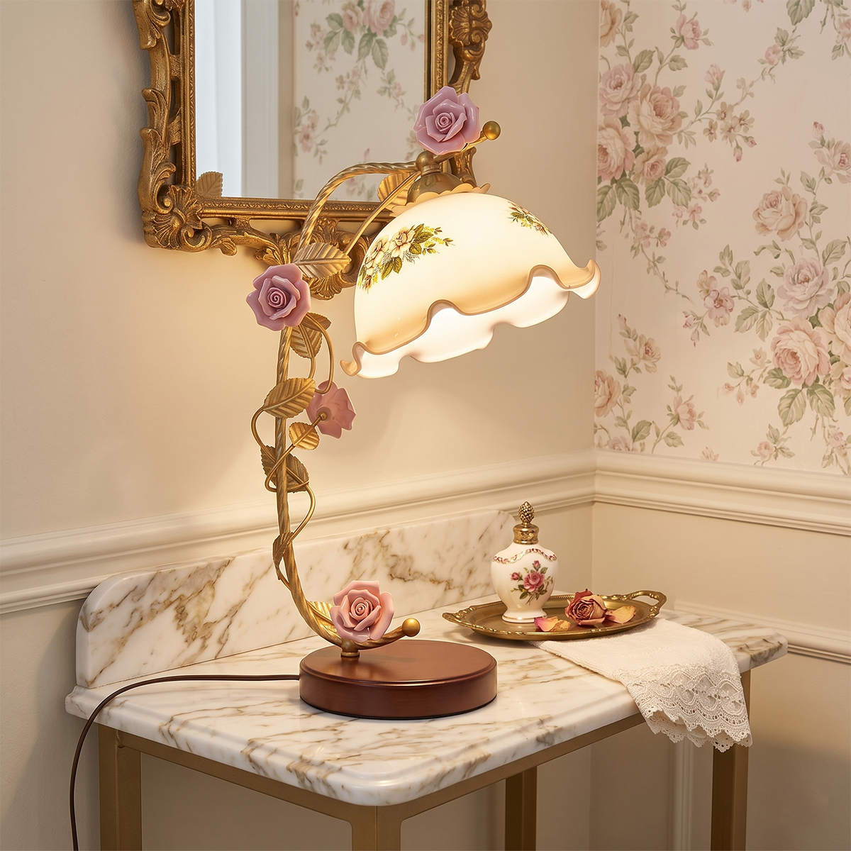 Florielle Glass Table Lamp — product view 7