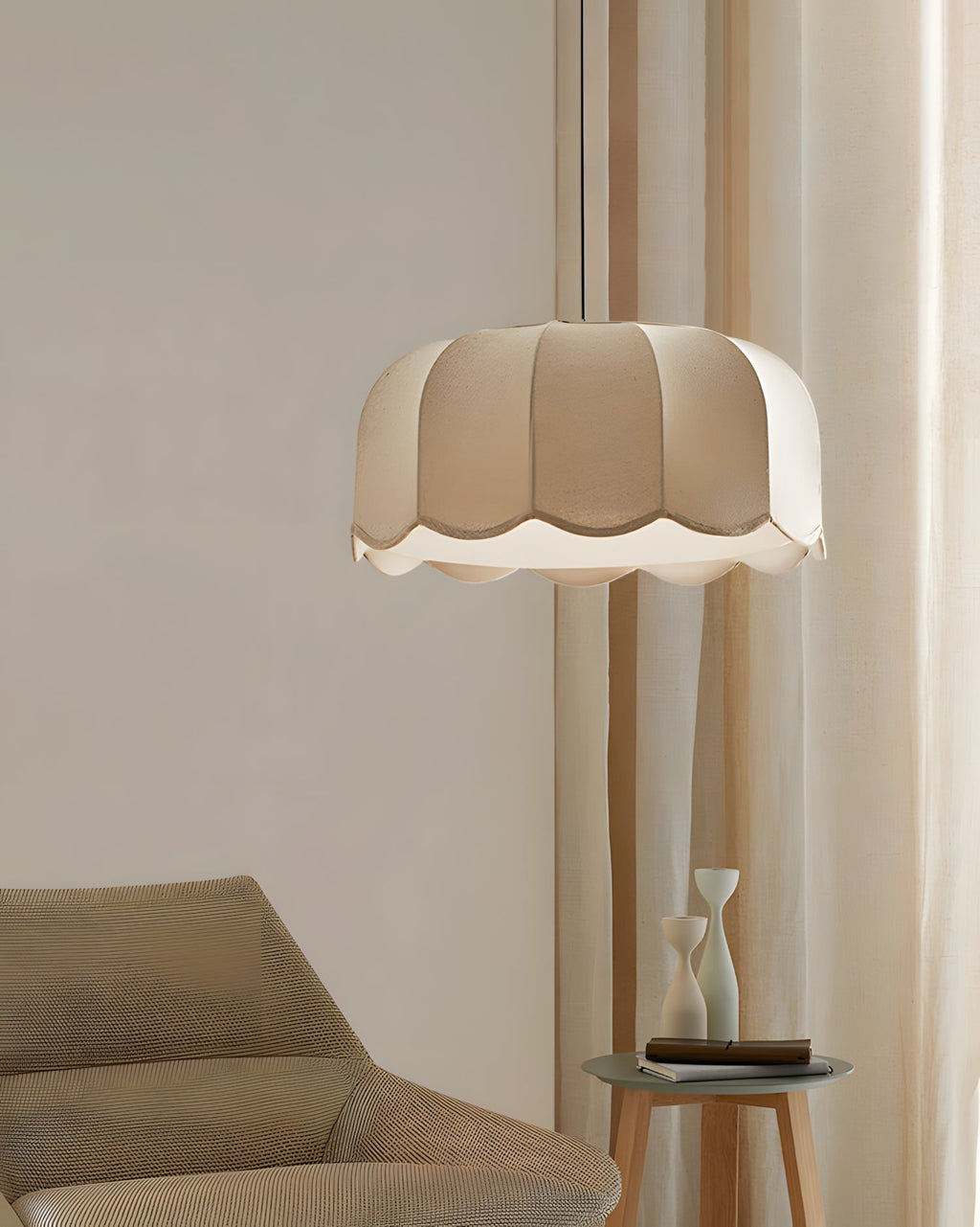 Scalloped Metal Pendant Lamp — product view 4