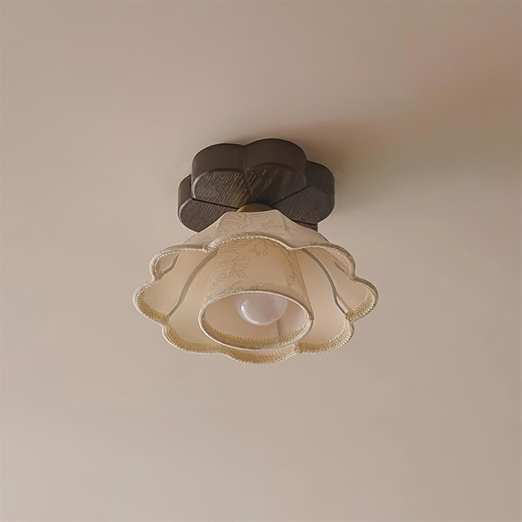 Garcia Flower Wood Ceiling Light — product view 11