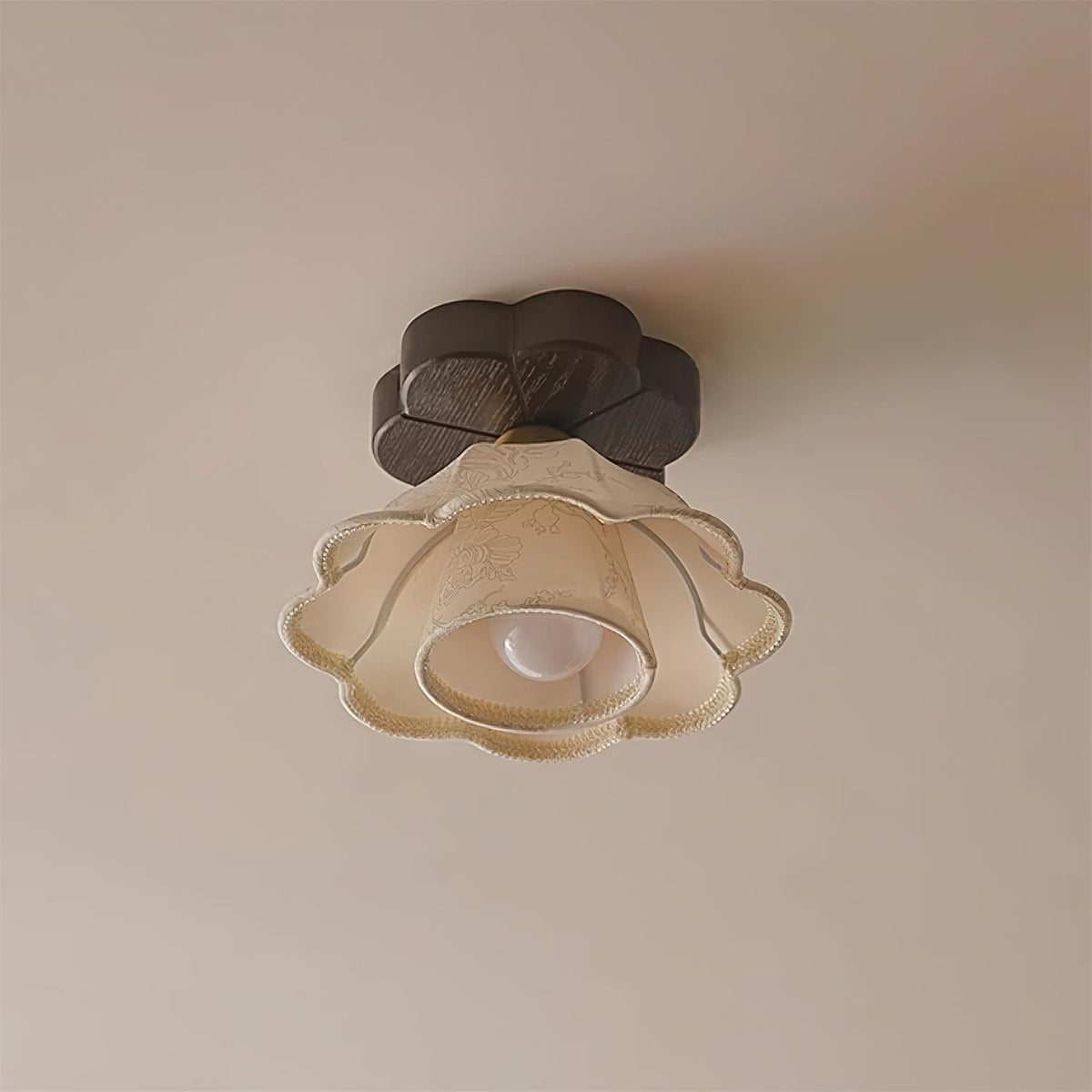 Garcia Flower Wood Ceiling Light — product view 11