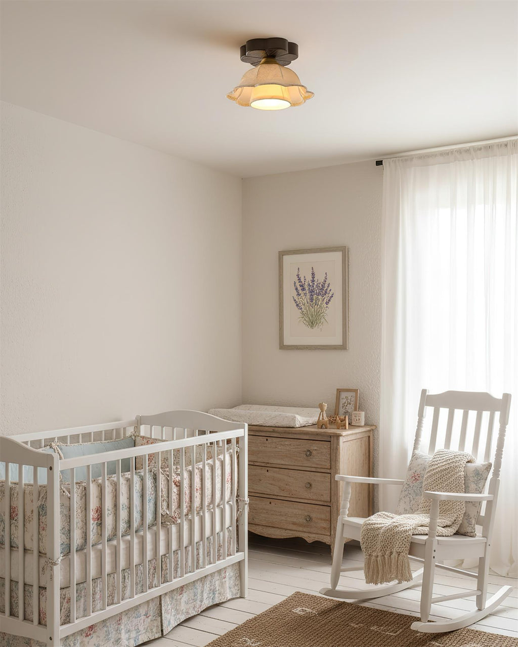 Garcia Flower Wood Ceiling Light — product view 19