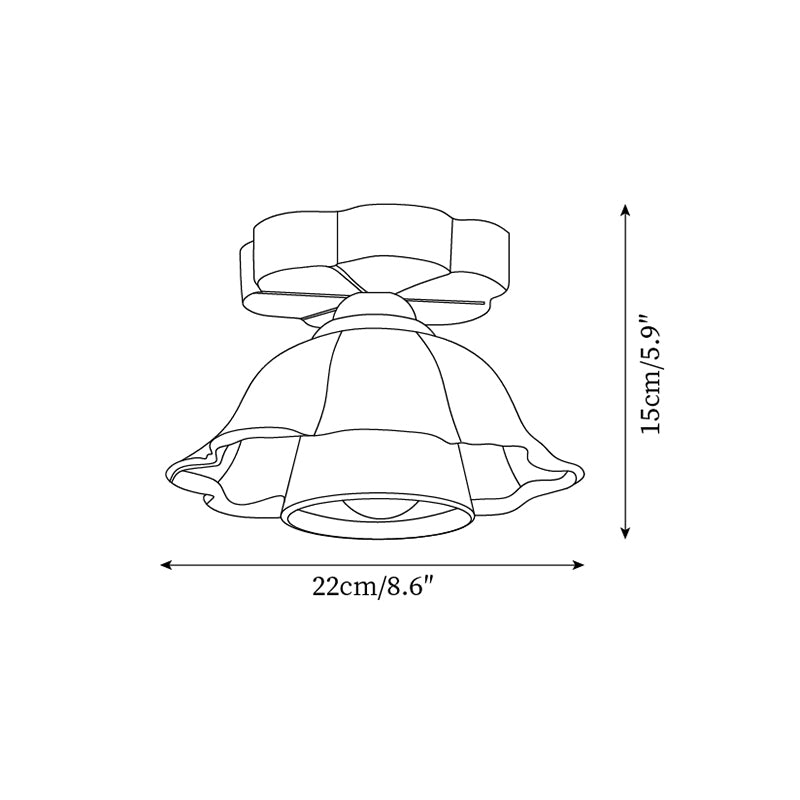 Garcia Flower Wood Ceiling Light — product view 5