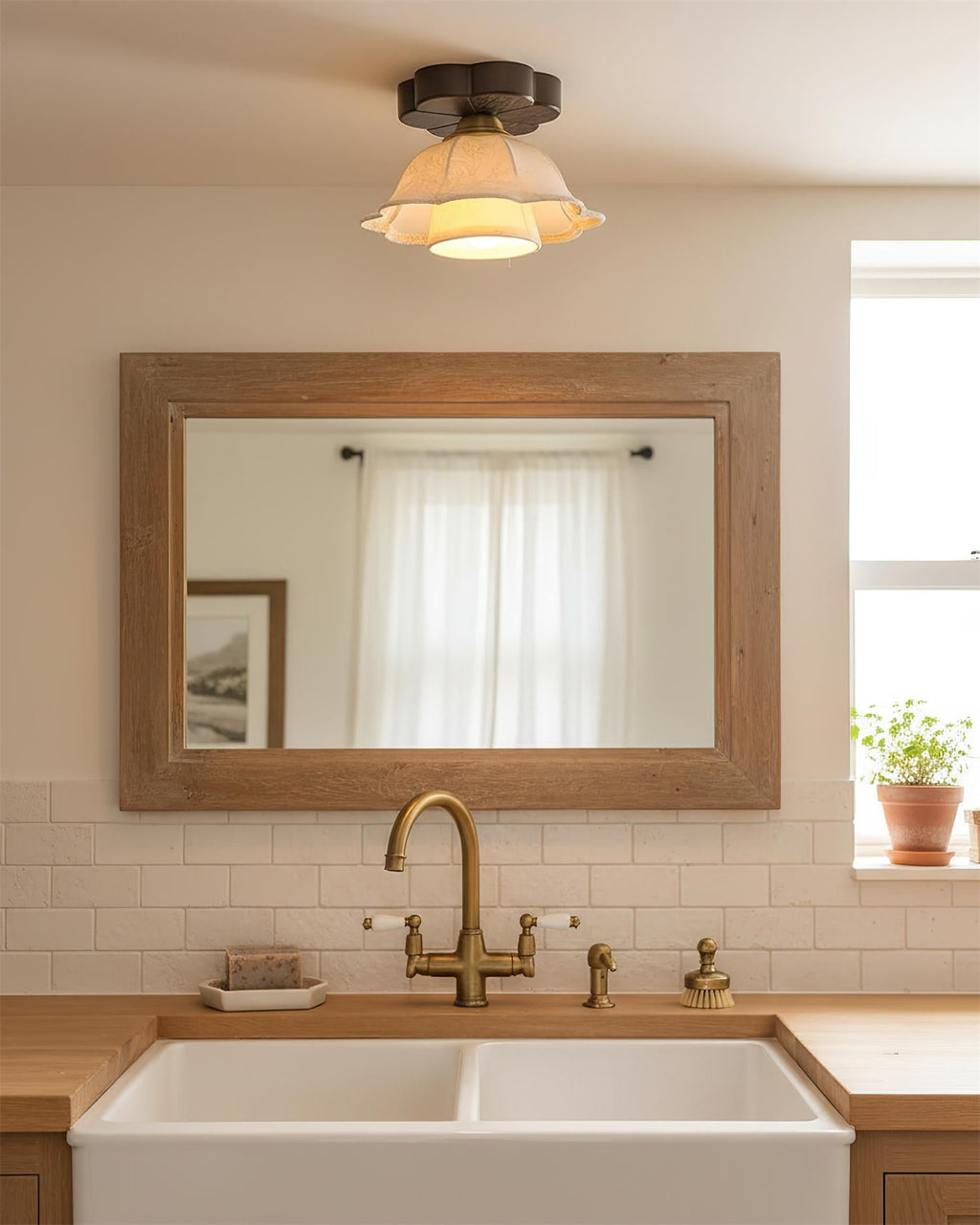 Garcia Flower Wood Ceiling Light — product view 21