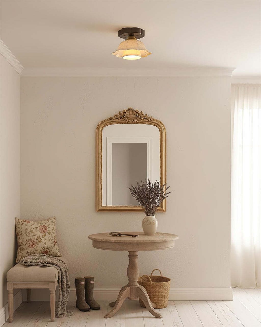 Garcia Flower Wood Ceiling Light — product view 13