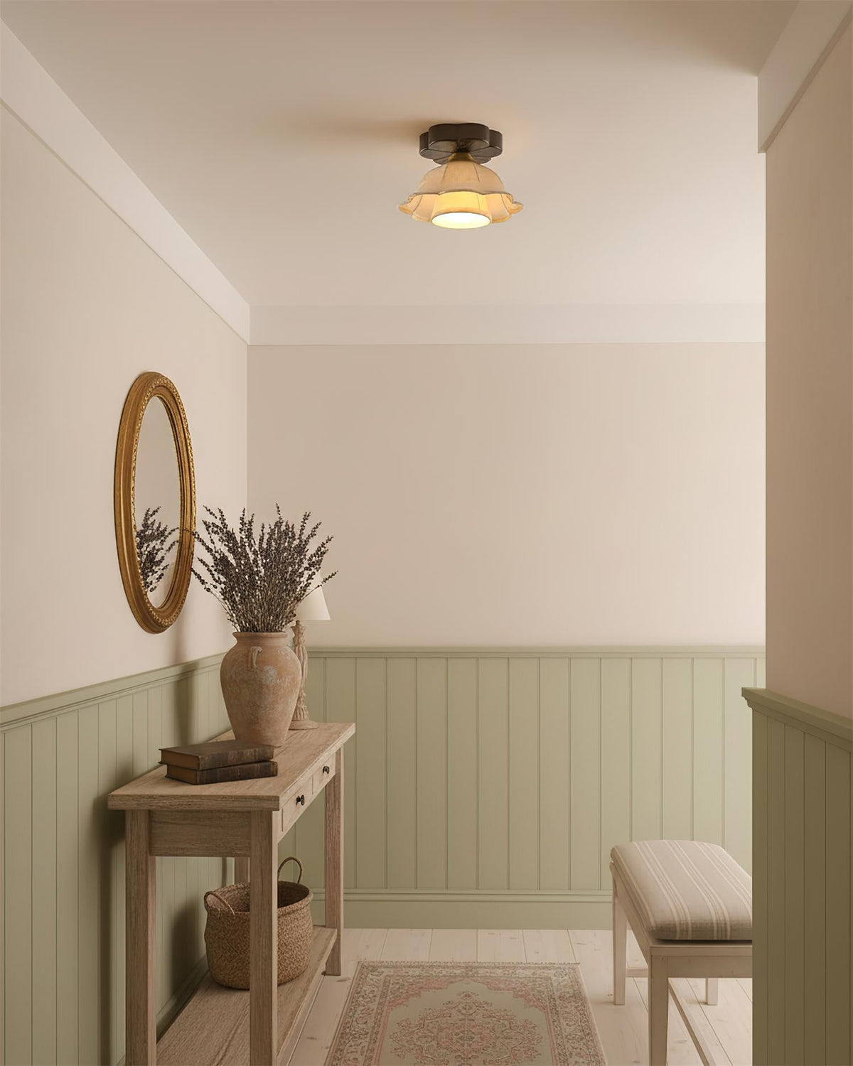 Garcia Flower Wood Ceiling Light — product view 14