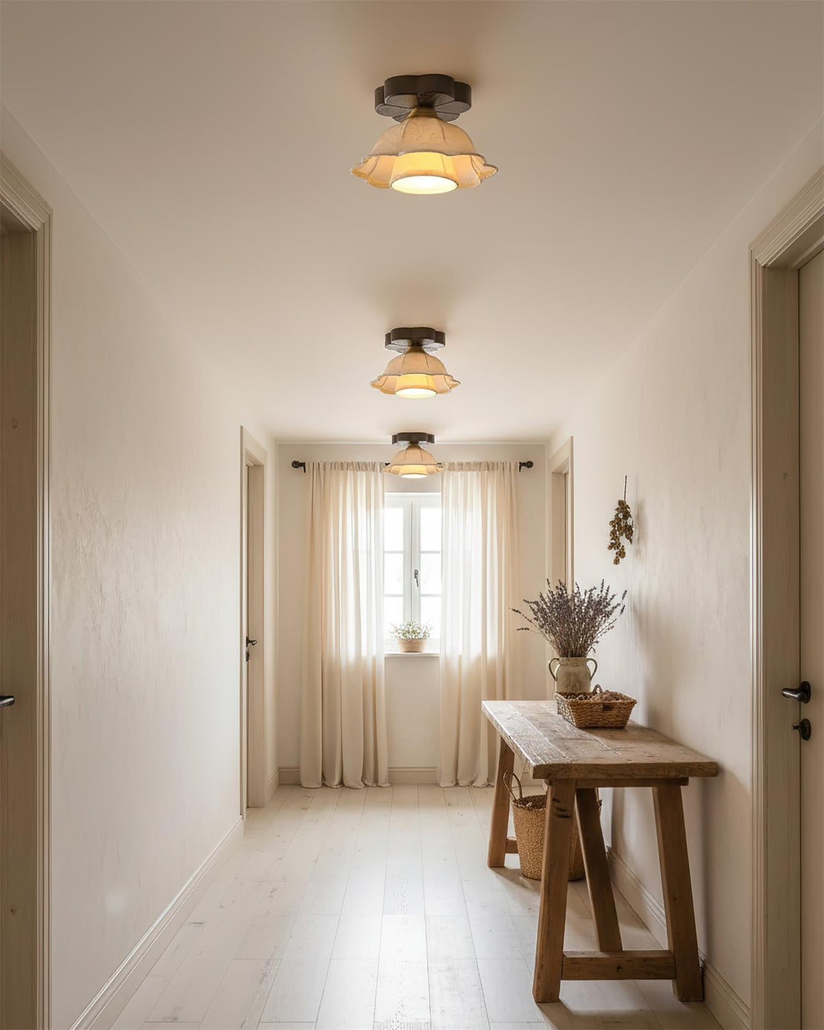Garcia Flower Wood Ceiling Light — product view 7