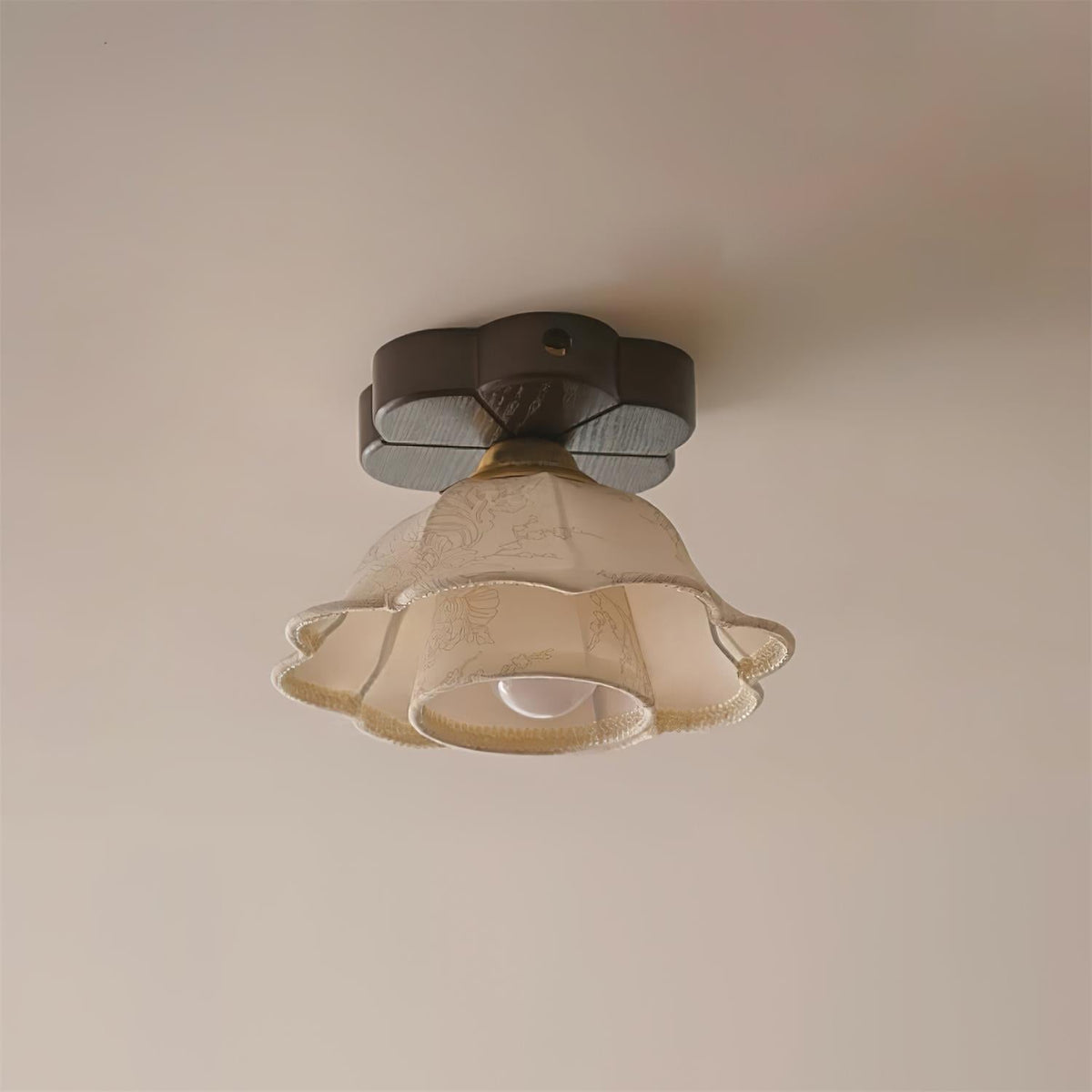 Garcia Flower Wood Ceiling Light — product view 4