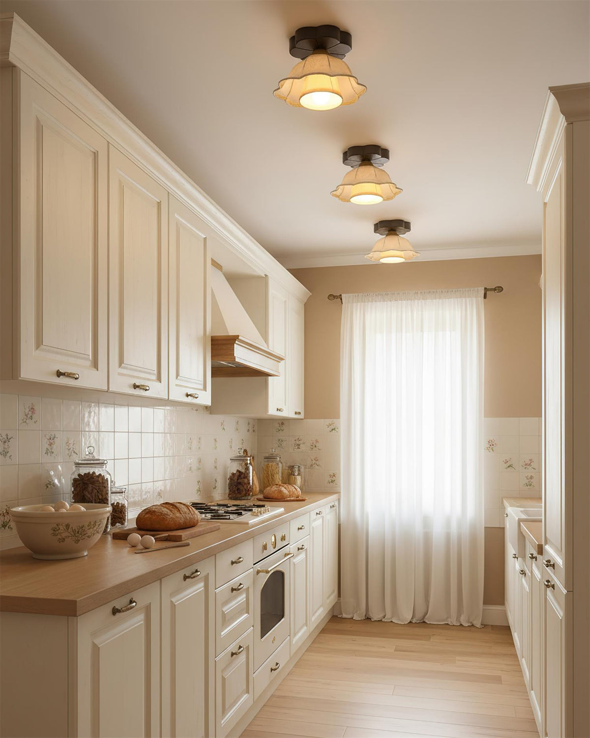 Garcia Flower Wood Ceiling Light — product view 15