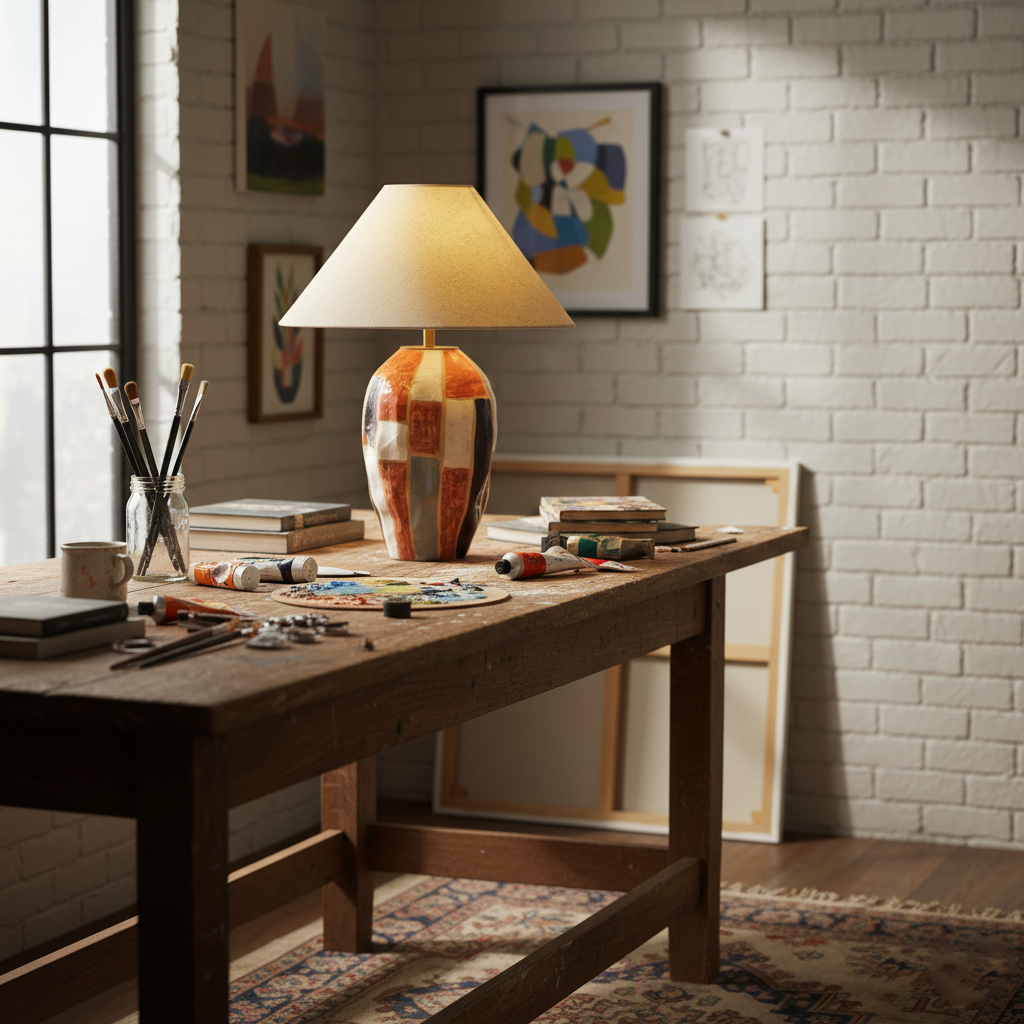 Torino Ceramics Metal Table Lamp — product view 14
