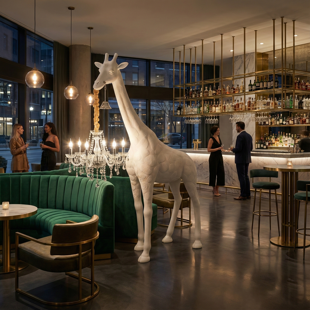 Giraffe Sculpture Metal Floor Lamp — product view 13
