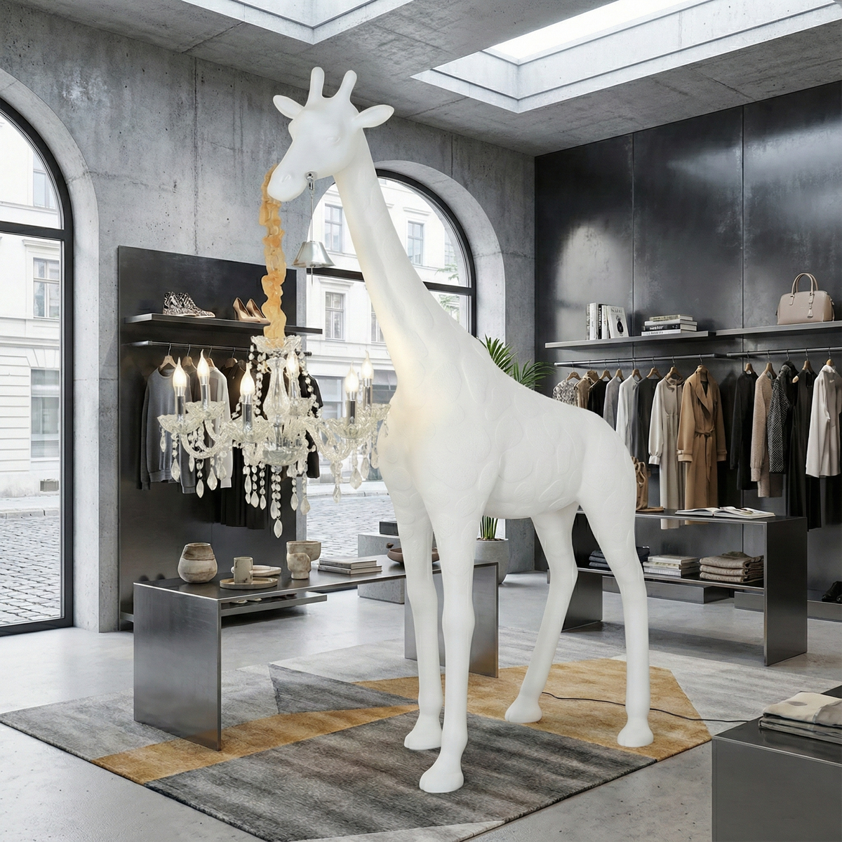 Giraffe Sculpture Metal Floor Lamp — product view 12