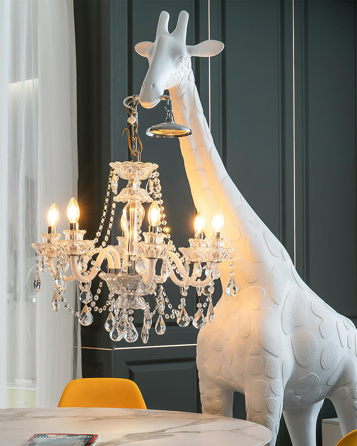 Giraffe Sculpture Metal Floor Lamp — product view 4