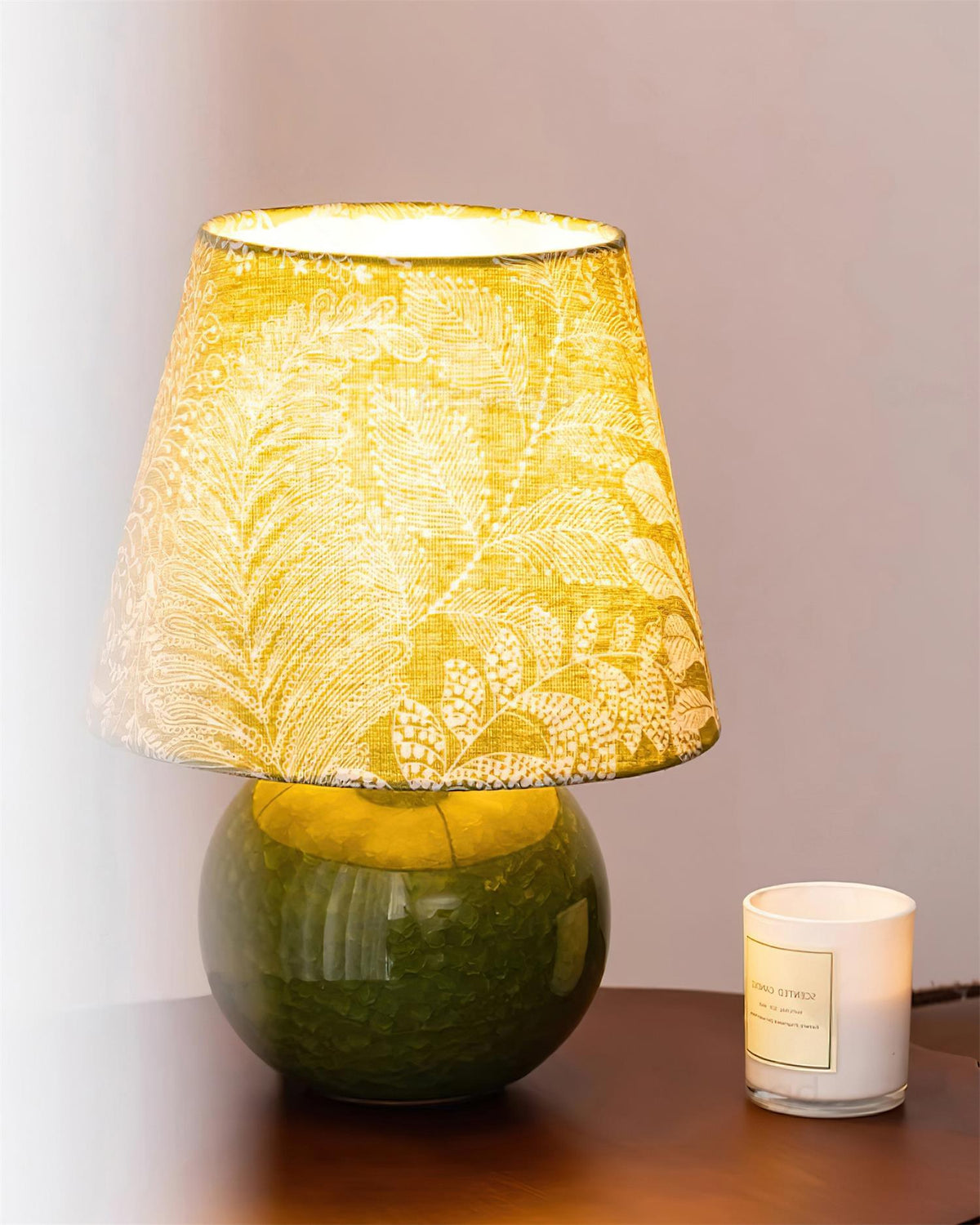 Green Litha Fabric Table Lamp — product view 4