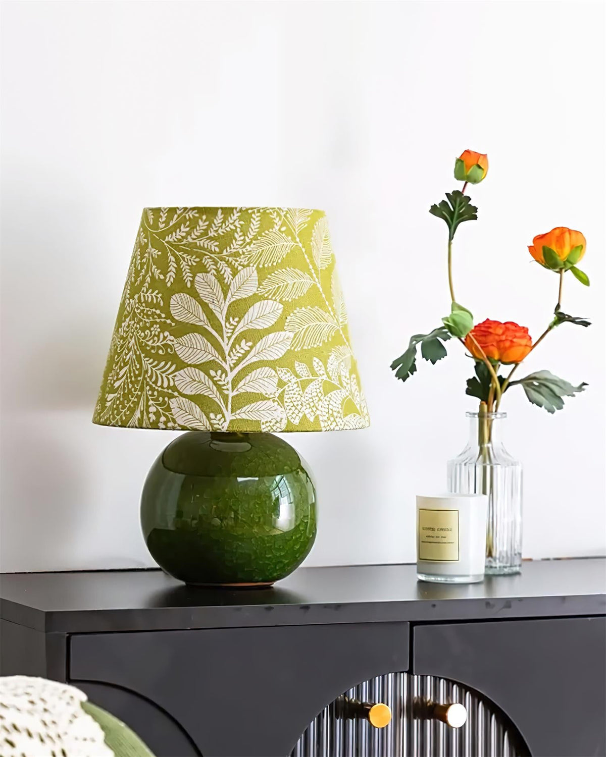 Green Litha Fabric Table Lamp — product view 7