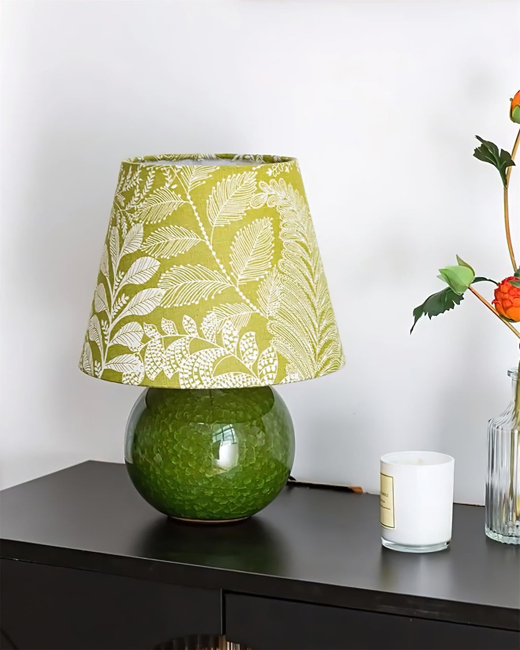 Green Litha Fabric Table Lamp — product view 9