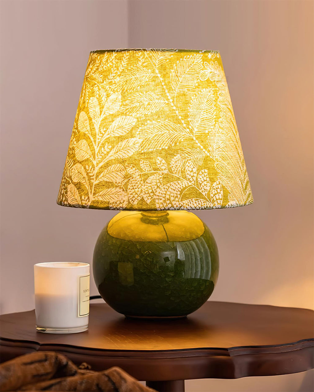 Green Litha Fabric Table Lamp — product view 10