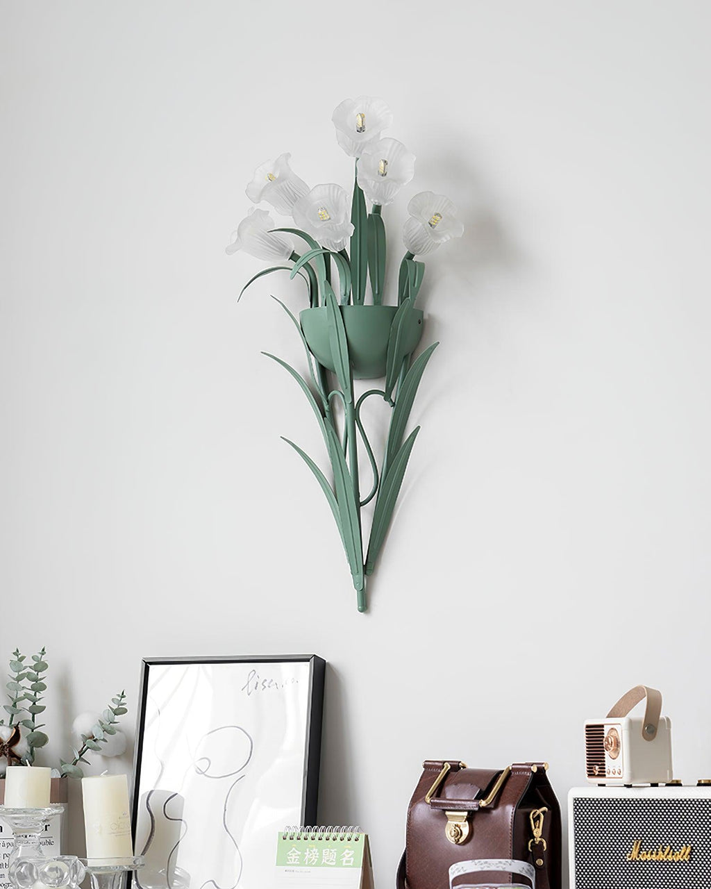 Green Sonia Glass Wall Lamp — product view 4