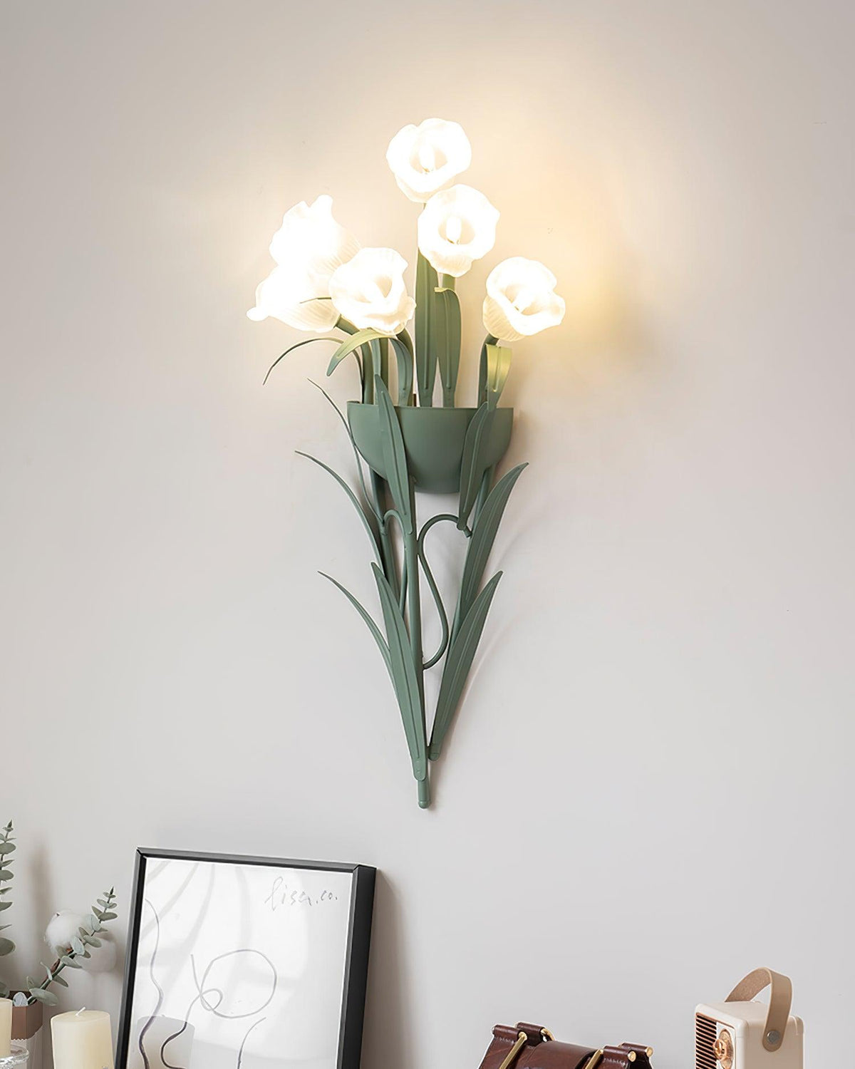 Green Sonia Glass Wall Lamp — product view 6