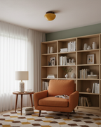 Honeyed Dome Glass Ceiling Lamp — product view 3
