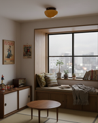 Honeyed Dome Glass Ceiling Lamp — product view 6