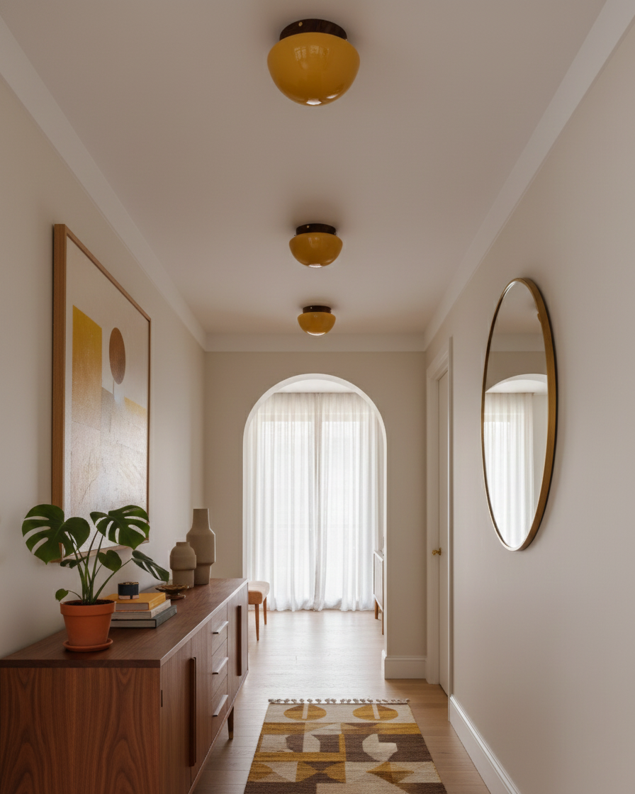 Honeyed Dome Glass Ceiling Lamp — product view 8