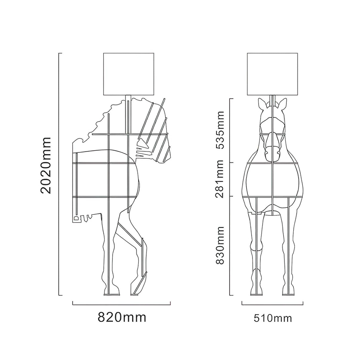 Tete Horse Stand Lamp — product view 5