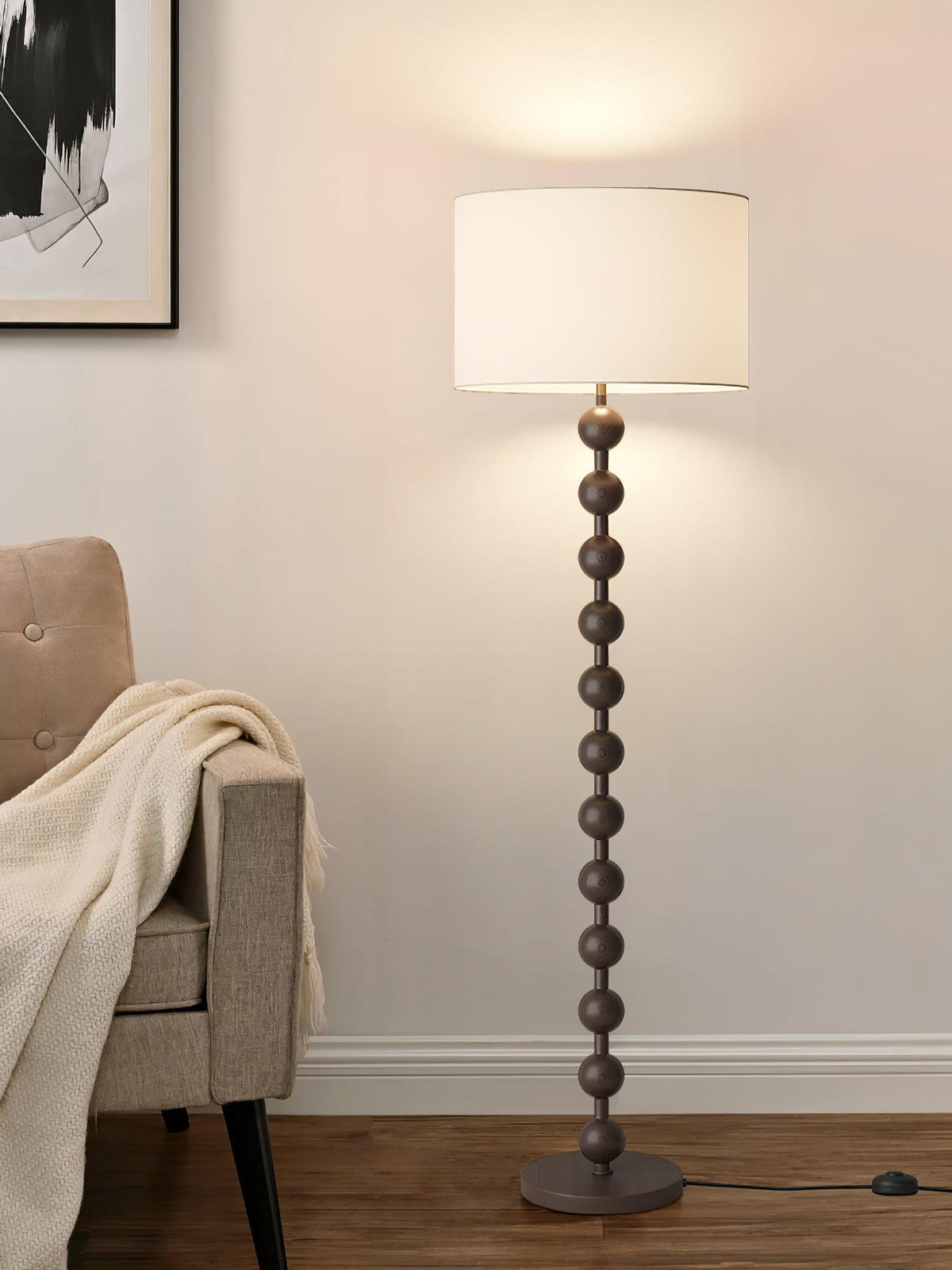 Hugo Barbell Wood Floor Lamp — product view 20