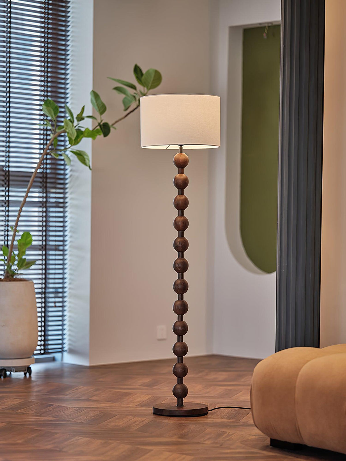 Hugo Barbell Wood Floor Lamp — product view 36