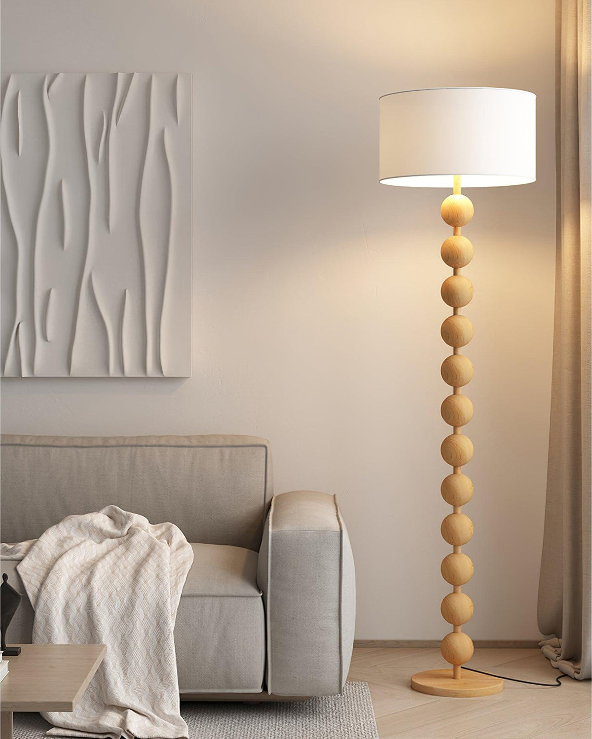 Hugo Barbell Wood Floor Lamp — product view 37