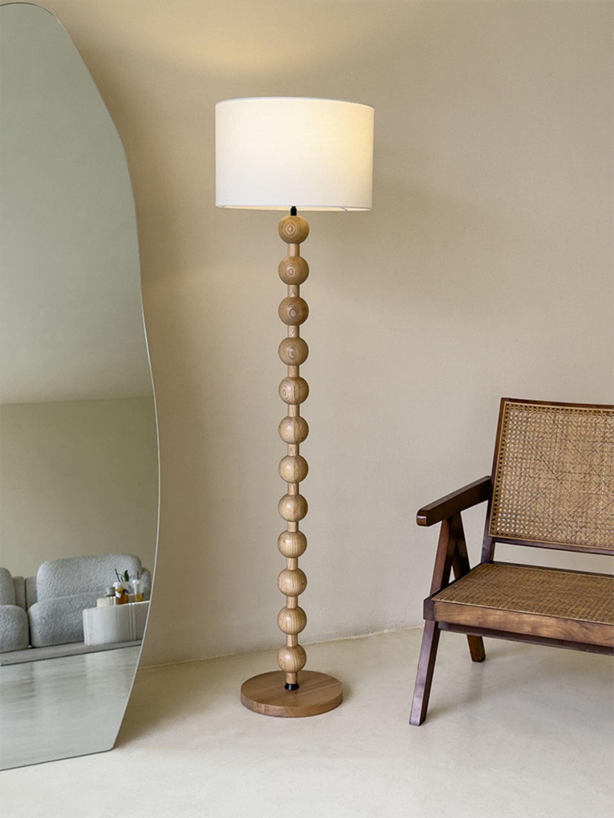 Hugo Barbell Wood Floor Lamp — product view 45