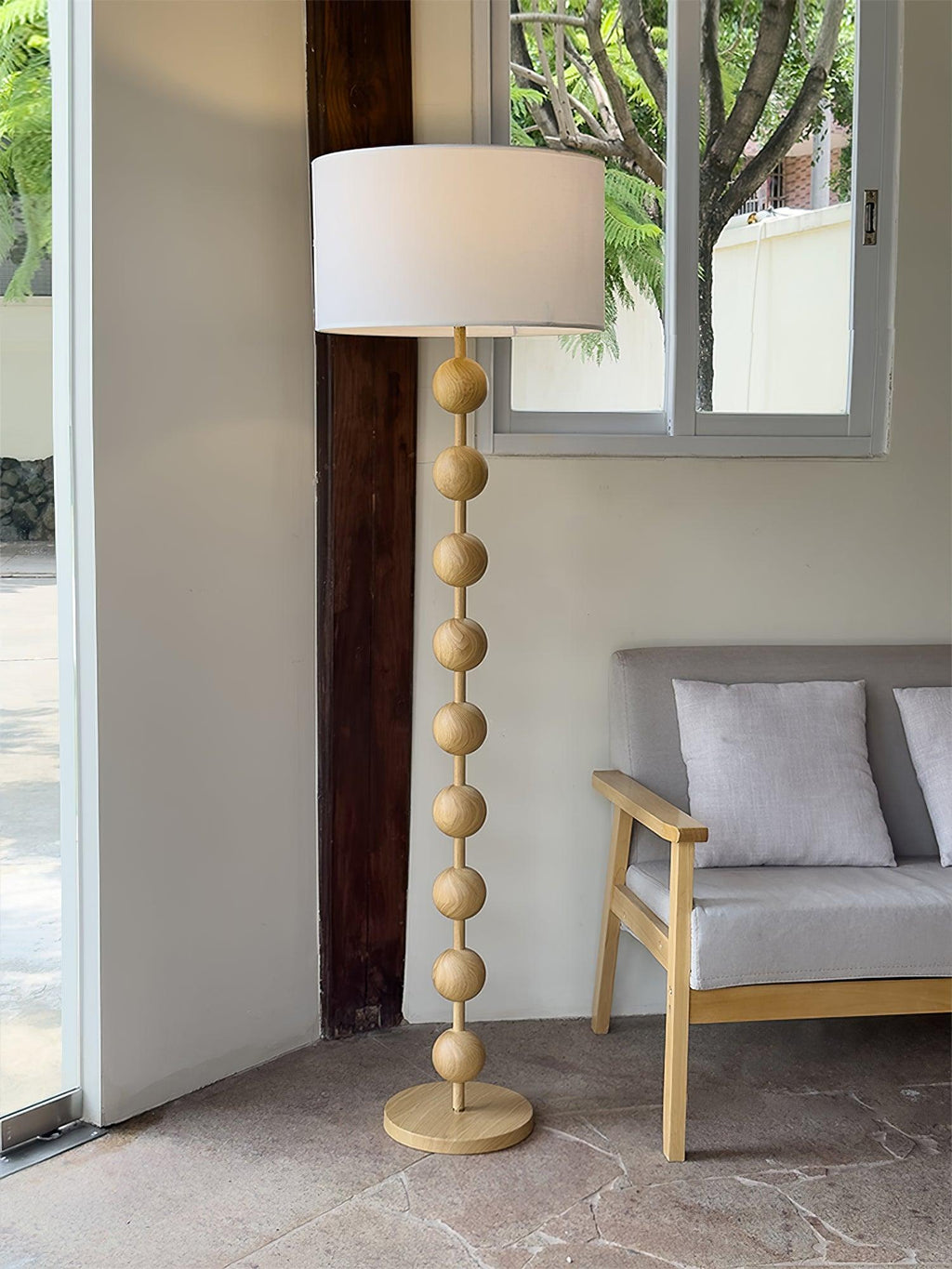 Hugo Barbell Wood Floor Lamp — product view 18