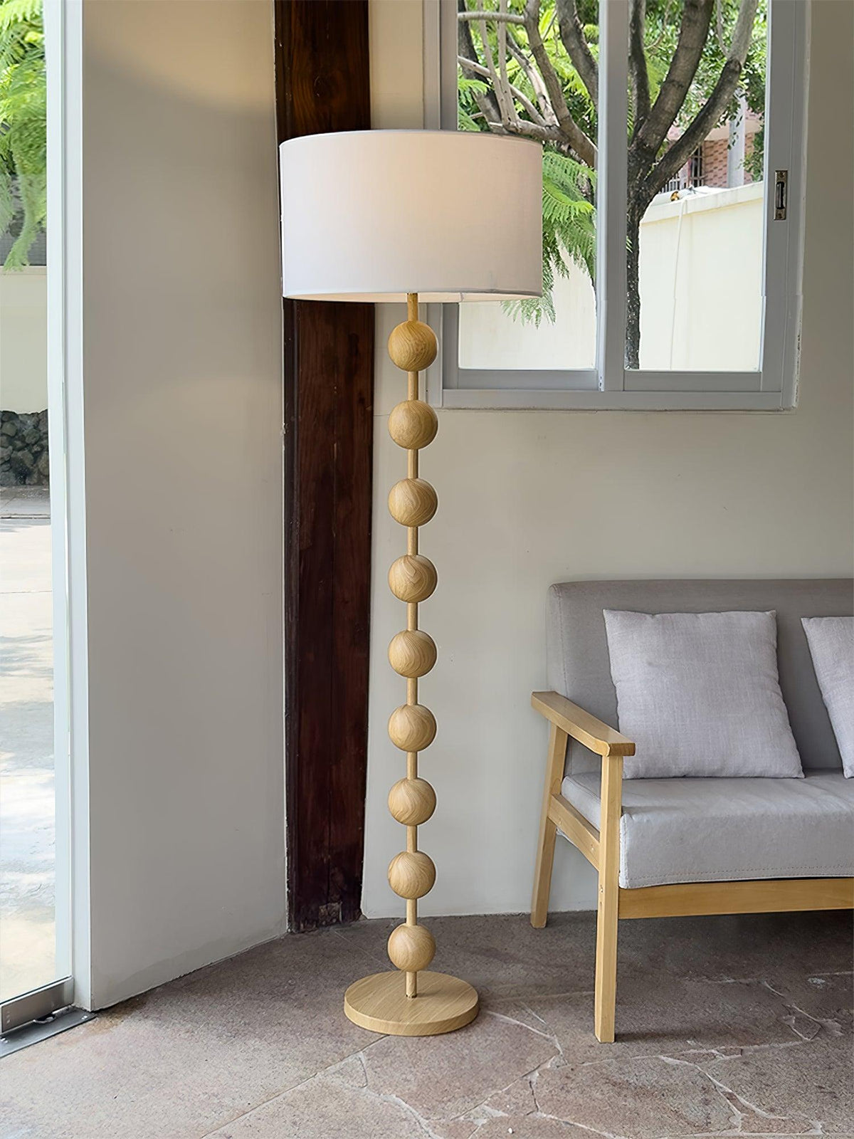 Hugo Barbell Wood Floor Lamp — product view 18