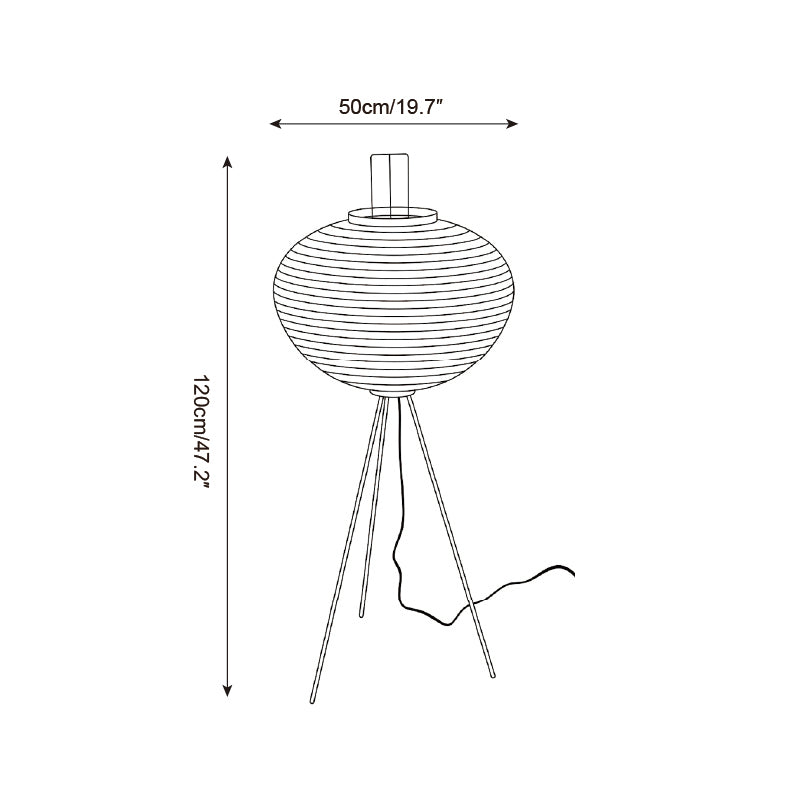 Japanese Rice Paper Floor Lamp — product view 5
