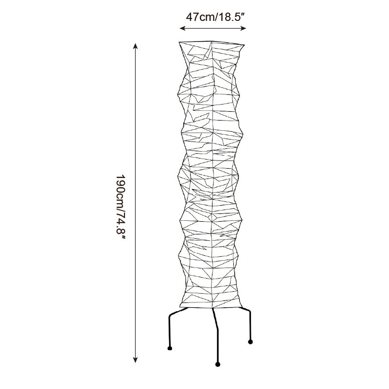 Japanese Rice Paper Floor Lamp — product view 7