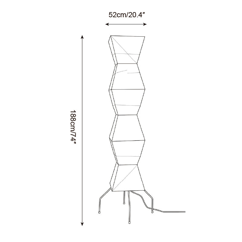Japanese Rice Paper Floor Lamp — product view 8