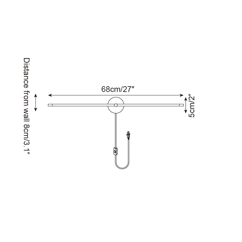 Kady Linear Disc Plug In Metal Wall Lamp — product view 5