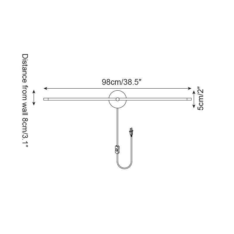 Kady Linear Disc Plug In Metal Wall Lamp — product view 6