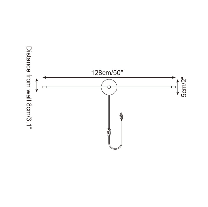 Kady Linear Disc Plug In Metal Wall Lamp — product view 7
