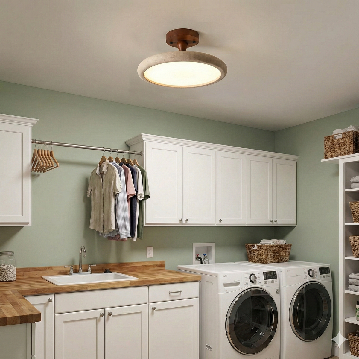 Kelva Travertine Ceiling Light — product view 13