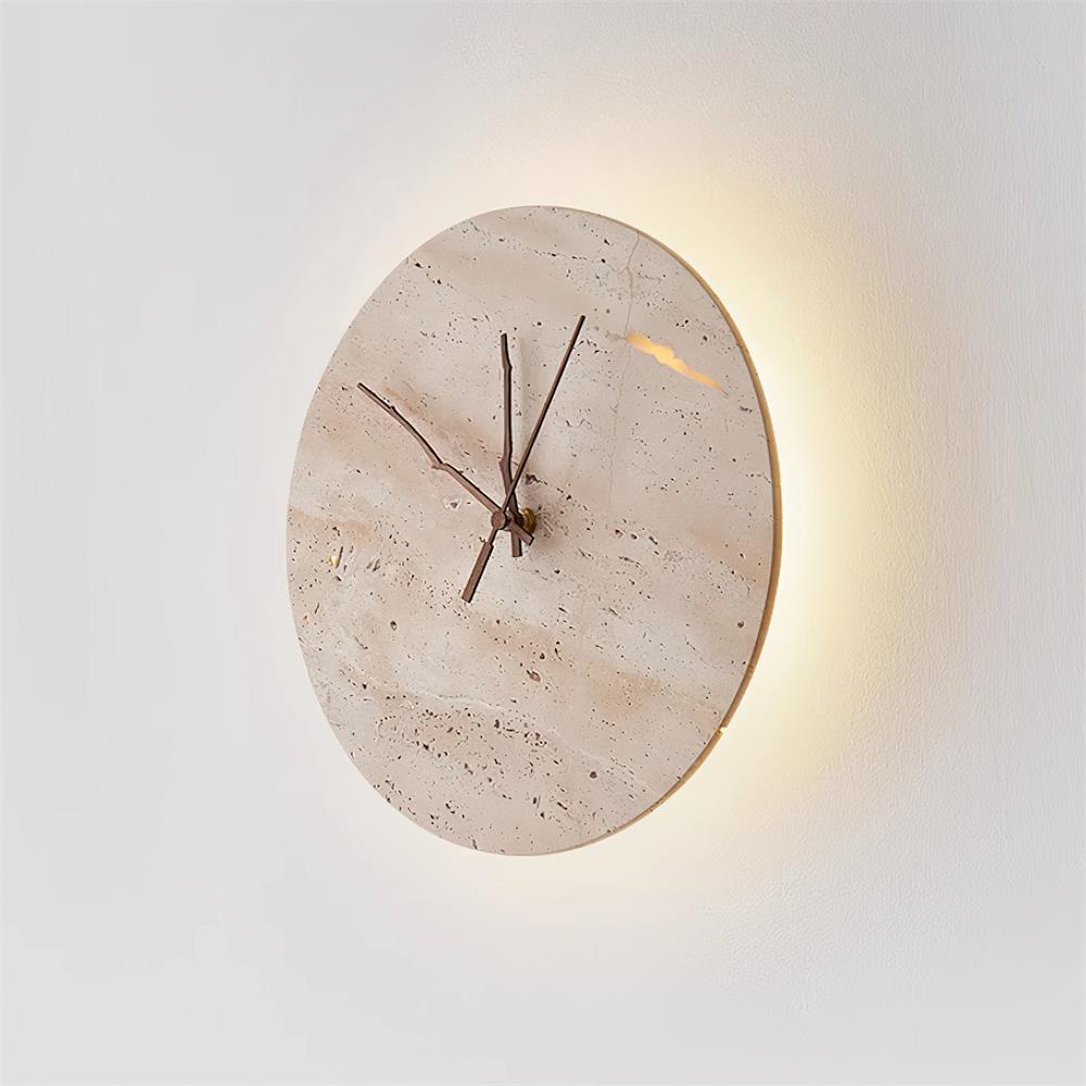 Kiera Travertine Clock Wall Lamp — product view 18