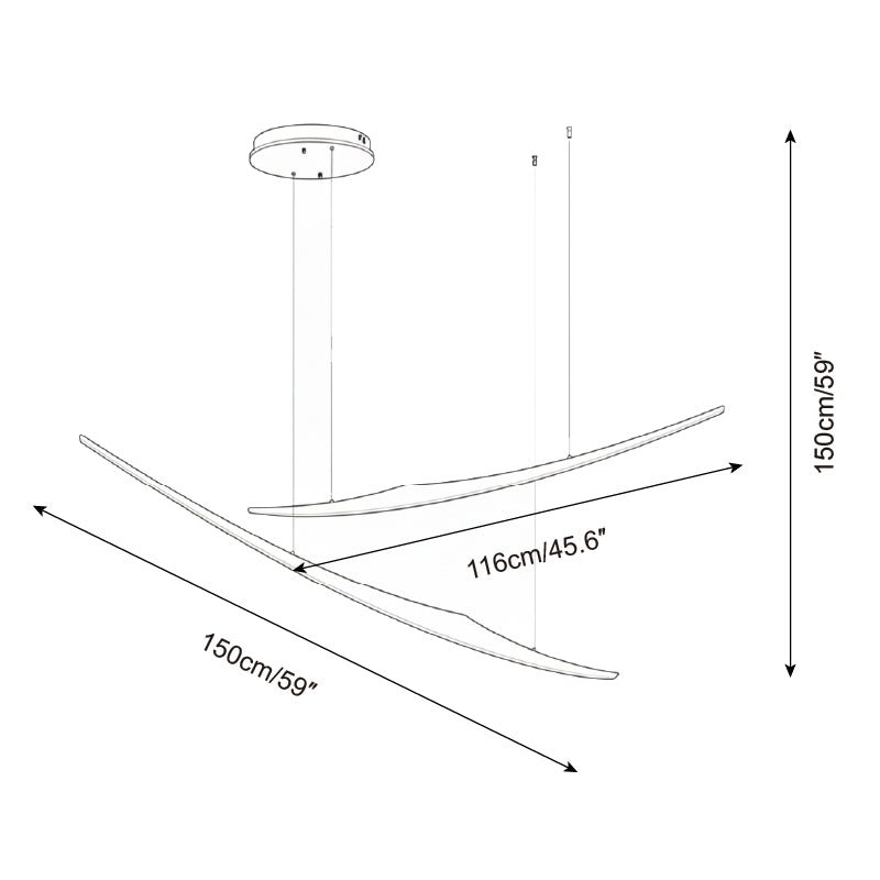 Kinetic Arc Wood Chandelier — product view 5